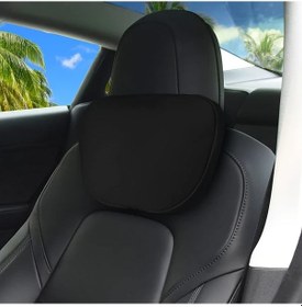 Resim Hightower Tesla Model 3 Y S X Başlık Yastığı Siyah 1 Adet Rahat Nefes Alabilir Ergonomik 
