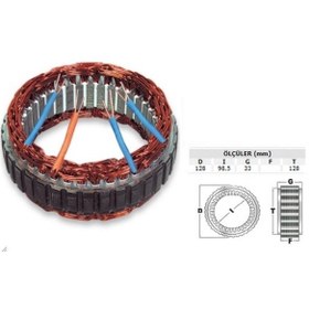 Resim NURSAN 12v Alternatör Statör Vısteon Tipi (4 UÇLU) Ford 