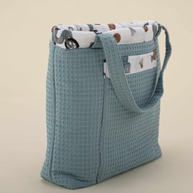 Resim Bebek Bakım Çantası - Petrol Mavisi Petek - Araçlar 