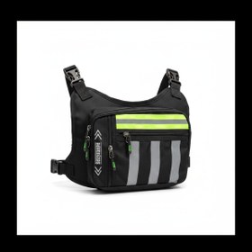 Resim SEVENTEEN -UNISEX 3 BÖLMELİ ÖN ARKA REFLEKTÖRLÜ MOTOSİKLET VE BİSİKLETLİ KURYE GÖĞÜS ÇANTASI 