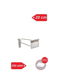 Resim Etiketli Tel Pano Kancası 20 Cm Galvaniz Mağaza Raf Askı Kancası 200 Adet 