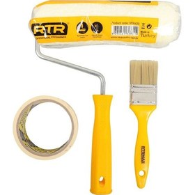 Resim Rtrmax Rfr705 Usta Boyacı Seti 5 Parça Cephe Rulosu,kesme Fırca,hışır Örtü,maskeleme Bandı,boyacı Tavası 