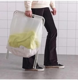 Resim IKEA 50 Litre Beyaz,Katlanır, Çamaşır Sepeti Açılır Kapanır Pratik Kirli Sepeti 50 Lt U42X G43X Y60 cm 