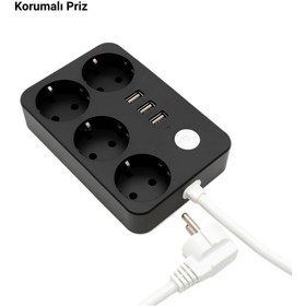 Resim AyrStore 4’lü Priz U314 