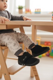 Resim Ayakmod Siyah Süet Cırtlı Bebek Panduf Ba&Ba 058989 B 