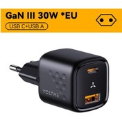 Resim Voltme 30w Gan Şarj Cihazı Usb A + Usb C Şarj Cihazı Hızlı Şarj Pd 3.0 Qc 4.0+ 30w Eu Ca Black 1 Adeat 