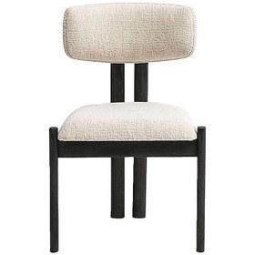 Resim Espoo İskandinav Ahşap Bohem Sandalye Siyah - Beyaz 