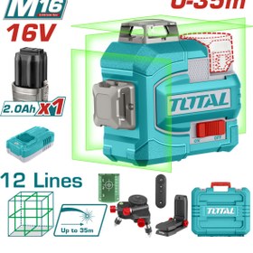 Resim Total Li-İon Akülü Lazer Hizalama Kumandalı Standlı Tam Takım Yüksek Kalite TLL301201E NMS HIRDAVAT 