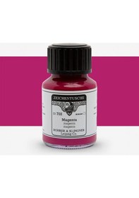 Resim Rohrer&klingner Kaligrafi Mürekkebi Zeichentusche 29-airbrush-fırça-divit-sulu Boya 50ml-702 Magenta Çok Renkli 
