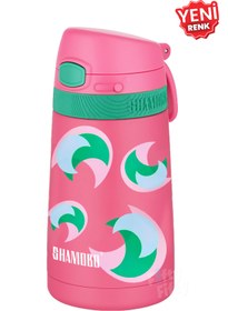 Resim Shamobo 2Lİ SET Pipetli Çelik Termos 350ml -6 Saat Isı Yalıtımı- 