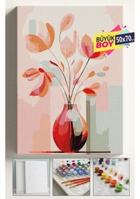 Resim Sayılarla Boyama Seti Numaralı Tuval Fırça Boya Dahil Kasnaklı Set 50x70 Cm - İnci 01 