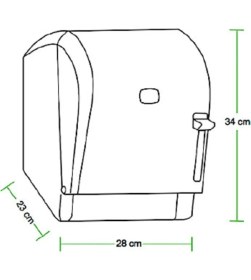 Resim Vi̇alli̇ Rulo Kağıt Havlu Dispenseri Manuel Siyah K8B 
