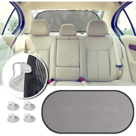 Resim Araba Arka Cam ve Yan Camlar Için (3 Parça) Vantuzlu Oto Güneşlik Perde Seti 