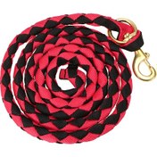 Resim Shineyee Kuru Hayvan Eğitimi İçin 2.5m Kırmızı-siyah Renkli Bakır Kanca Ve Dokuma Pp Teli At İpçigi 