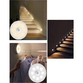 Resim Cata 3'lü Eko Paket Şarjlı Kabinet Sensörlü Mıknatıslı 1 Watt 3000K Gün Işığı Renkli Aydınlatma 