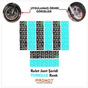 Resim Rulet Jant Şeridi Turkuaz Renk 