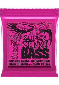 Resim Ernie Ball 2834 Slinky Round Wound Bass Super 4-str. Takım Tel Bas Gitar Teli 045-100 