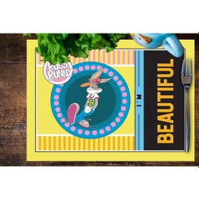 Resim Adawall Home Tweety Teams Kumaş Amerikan Servis 4'lü Set 35x50cm Çok Renkli 