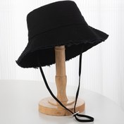 Resim 1 Adet Unisex Kovalı Şapka - Ham Kenar Detaylı, Siyah, Nefes Alabilir, Hafif, Koruyucu, Her Mevsim Erkek ve Kadınlar İçin Outdoor Şapka, Günlük Kullanım veya Hediye için Mükemmel | Şık Kovalı Şapka | Hafif Şapka 