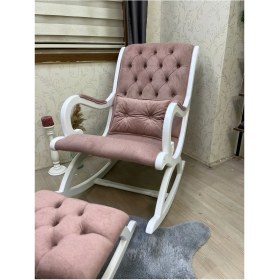 Resim Asedia Rustik Lake Natura Pembe Sallanan Sandalye Dinlenme Emzirme Baba Tv Okuma Uzanma Koltuğu 