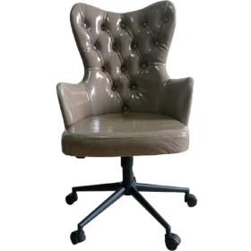 Resim Kamusal Market Makam Sandalyesi Kapitone Desenli Siyah Metal Ayaklı 