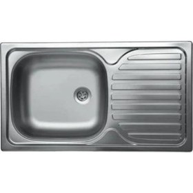 Resim Kromevye Ank4376 Ankastre Eviye Sağ Damlalıklı Krom 43.5 x 76 