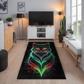 Resim Zonar Kadife Oyuncu Odası Halısı Kaymaz Pamuk Tabanlı Yıkanabilir Antibakteriyel Gamer, Gaming Halısı 140x200 