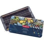 Resim Derwent Studio Kuruboya Kalemi 36'lı Teneke Kutu 