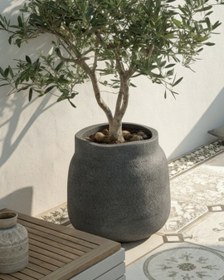 Resim Boge Plastik Saksı Granit Dokulu 58 L 