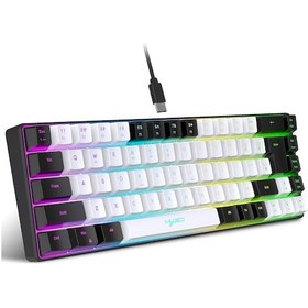 Resim Yunboo Hxsj V200 68 Tuşlu Rgb Aydınlatmalı Mini Oyun Klavyesi - Taşınabilir, 19 Tuş Çakışmasız, Mekanik Hissi 