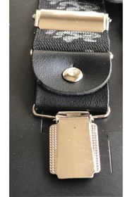 Resim Yage Gri 3,5 Cm Şal Desen Pantolon Askısı 