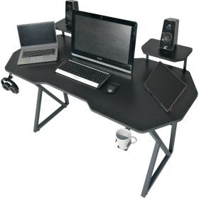 Resim Özel Tasarım Oyuncu Masası 150 cm Bardaklık ve Kulaklık Tutucu Hediye 