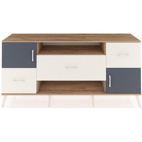 Resim Hyperion Konsol 2 Raflı 3 Çekmeceli 2 Kapaklı 176x44x83 Çam-antrasit/aytaşı Antrasit/aytaşı 