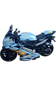 Resim Brother Toys Sürtmeli Kaliteli Oyuncak Motorsiklet Yurtdışından Özel Üretim Gri Renk Polis Motor 14 Cm. 1 Adet 