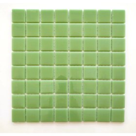 Resim MozaiKristaL Mutfak Tezgah Arası, Havuz, Banyo ve Yaşam Alanlarının Tüm Yüzeyleri Için Cam Mozaik. Cam Ölçüsü: 38X38 Mm. File Ölçüsü: 31.5X31.5 Cm. Renk: Mint Yeşili. (1 Koli=11 File Karo=1 M2 Fiyatıdır) 