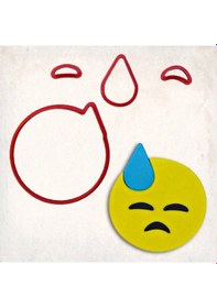 Resim Emoji Terleme Detay Kurabiye Kalıp Seti 4 Lü KIrmızı 