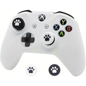 Resim Gaojunshop01 Xbox Series S İçin Beyaz Tek Kontrolcü Sevimli Kedi Pençe Tutma Kılıfı Kaymaz Silikon Koruyucu 