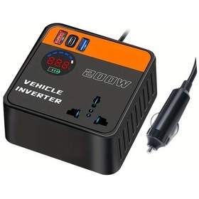 Resim Motion003 G11 Turuncu 1 Adet 12v 110v Araç İnvertörü 3.0a Çift Usb Ve Type-c Hızlı Şarj 