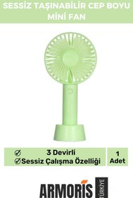 Resim Armoris Yeni Nesil Usb Şarjlı 3 Kademeli Sessiz Taşınabilir Mini Fan Pervaneli Soğutucu Küçük Vantilatör 