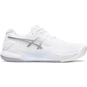 Resim Asics Gel-resolution 9 Clay Kadın Beyaz Tenis Ayakkabısı 1042a224-100 