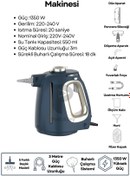 Resim post alley 1350W Buharlı Temizleme Makinesi / 18 DK Kesintisiz Buhar Özellikli 