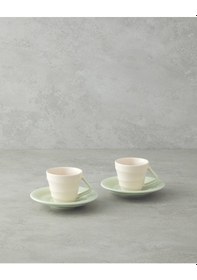 Resim English Home Valora Seramik 4 Parça 2 Kişilik Kahve Fincan Takımı 90 Ml Açık Yeşil Açık Yeşil 