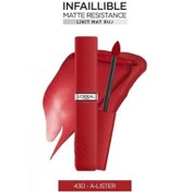 Resim Loreal Paris Infaillible Matte Resistance Likit Mat Ruj 430-A-Lister 