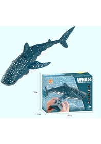 Resim Akıllı Rc Köpekbalığı Balina Sprey Su Komik Oyuncak Uzaktan Kumandalı Tekne Rc Spot Whale 