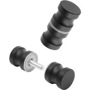 Resim Adet Duş Kapısı Kolu, Cam Kapı Kolu, Banyo Cam Aksesuarları, Alüminyum Alaşımlı Kollar, Duş, Cam Kapı, Siyah 