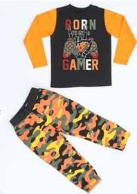 Resim Casabony Gamer Erkek Çocuk Kamuflaj Pantolon + T-shirt Takım-renkli Çok Renkli 