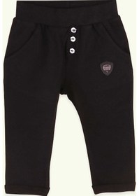 Resim Breeze Erkek Bebek Eşofman Altı Armalı Basic Siyah (9 Ay-3 Yaş) 