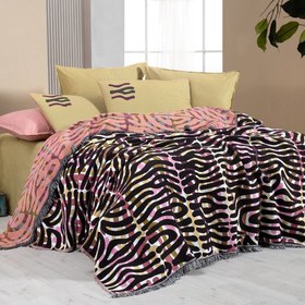 Resim Sarev Lole Multicolor Çift Kişilik %100 Pamuk İpliği Boyalı Pike Takımı-Kahve 