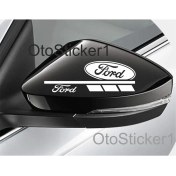 Resim Ne Verelim Size Ford İçin Uyumlu Aksesuar Oto Ayna Sticker Sağ-Sol 2 Adet Beyaz 16*5 cm 
