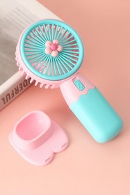 Resim Wexta Taşınabilir Mini Fan Soğutucu Masa Üstü Vantilatör Usb Şarjlı Pratik 